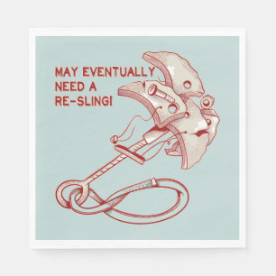 Serviette En Papier Old Rock escalade cam drôle