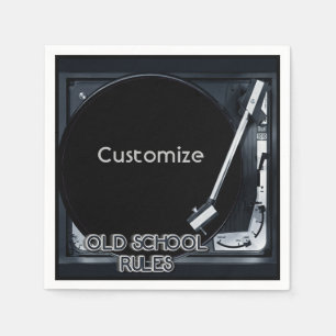 Serviette En Papier Old School Rules Retro