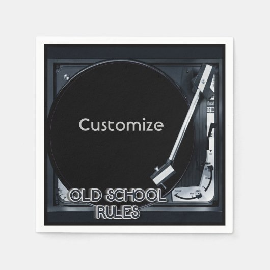 Serviette En Papier Old School Rules Retro (Devant)