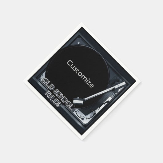 Serviette En Papier Old School Rules Retro (Coin)