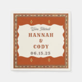 Serviette En Papier Old West Frontier Personalized Cocktail Napkin (Devant)