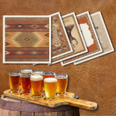 Serviette En Papier Old West Frontier Rustic Blanket Cocktail Napkin