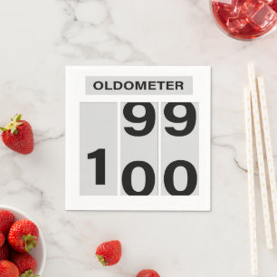 Serviette En Papier OLDOMETER 100e anniversaire 99 à 100