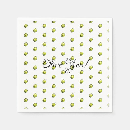 Serviette En Papier Olive (Devant)