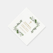 Serviette En Papier Olive Green Botanique Moderne Sainte Communion (Coin)