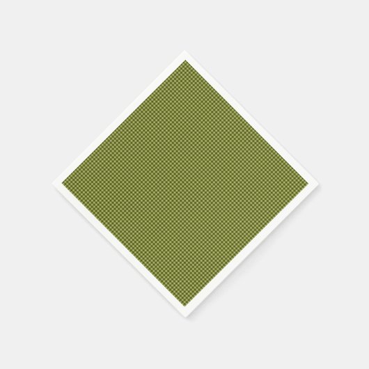 Serviette En Papier Olive Green En vichy PAPIER PARTY NAPKINS (Coin)