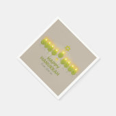 Serviette En Papier Olive Hanoukka Menorah (Coin)