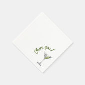 Serviette En Papier Olive Martini "Olive you !" Cocktail serviettes (Coin)