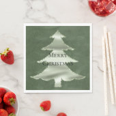 Serviette En Papier Olive Pistachio Mint Green Christmas Tree Texture (En situation)