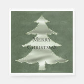 Serviette En Papier Olive Pistachio Mint Green Christmas Tree Texture (Devant)