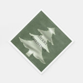 Serviette En Papier Olive Pistachio Mint Green Christmas Tree Texture (Coin)