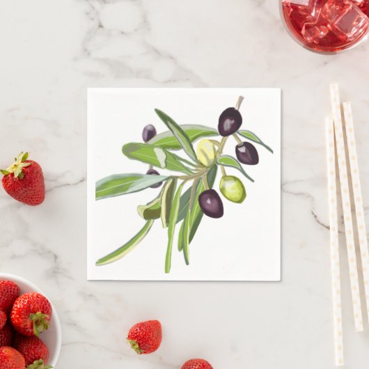 Serviette En Papier Olive Spray (En situation)