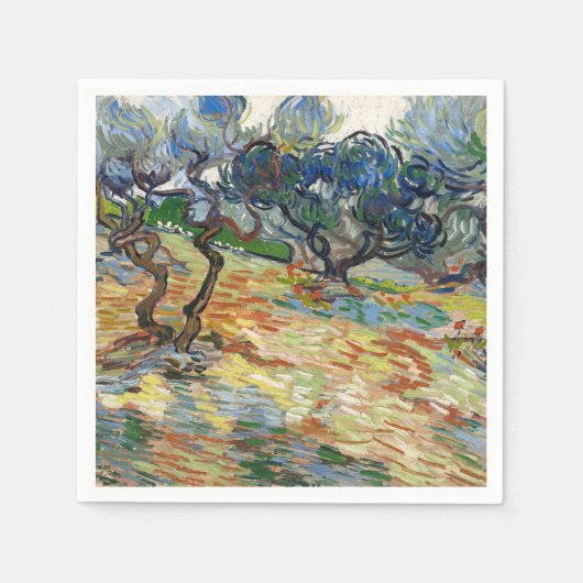Serviette En Papier Olive Trees par Vincent Van Gogh (Devant)