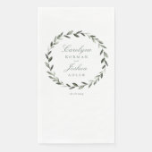 Serviette En Papier Olive Wreath Mariage Dîner élégant (Devant)