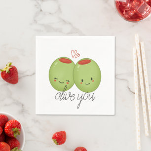 Serviette En Papier Olive You Napkins