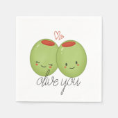 Serviette En Papier Olive You Napkins (Devant)