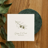 Serviette En Papier Olives