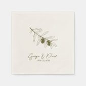 Serviette En Papier Olives (Devant)