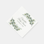 Serviette En Papier Olives. Baby shower italien. Botanique d'été (Coin)