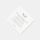 Serviette En Papier Olivia Elegant Grey Monogramme Mariage Fun Fun Fun (Coin)