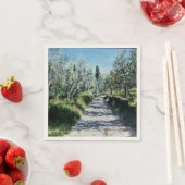 SERVIETTE EN PAPIER OLIVIERS EN TOSCANE (En situation)