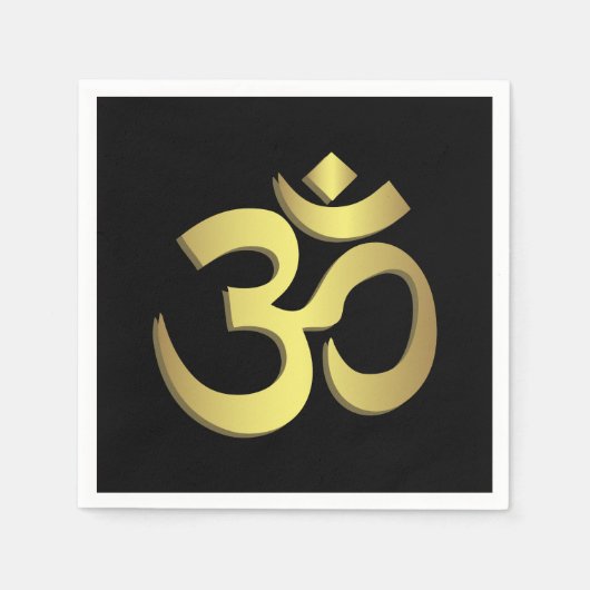 Serviette En Papier Om ( Aum ) Namaste yoga (Devant)