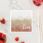 Serviette En Papier Ombre Brown et Tan Love Graceful Gradient (En situation)