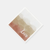 Serviette En Papier Ombre Brown et Tan Love Graceful Gradient (Coin)