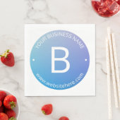 Serviette En Papier Ombre de fond bleu et violet avec texte modifiable (En situation)