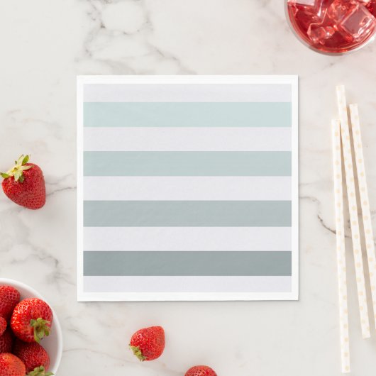 Serviette En Papier Ombre des rayures de menthe (En situation)