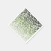 Serviette En Papier Ombre d'impression Wild Green Zebra (Coin)