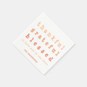 Serviette En Papier Ombre Merci Grateful Thanksgiving (Coin)