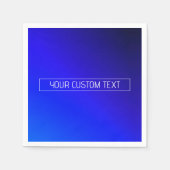 Serviette En Papier Ombre moderne Bleu Clair et Violet (Devant)