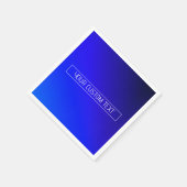 Serviette En Papier Ombre moderne Bleu Clair et Violet (Coin)