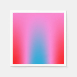 Serviette En Papier Ombre profondément Magenta rose à rouge et bleu Au