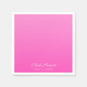 Serviette En Papier Ombre rose Simple Minimalisme Parti moderne (Devant)