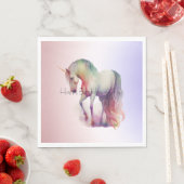 Serviette En Papier Ombre Unicorne magique violet (En situation)