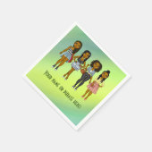 Serviette En Papier Ombré vert Sassy Diva Femmes (Coin)