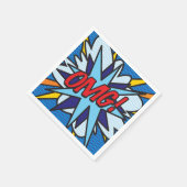 Serviette En Papier OMG Fun Retro Comic Book (Coin)