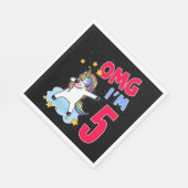 SERVIETTE EN PAPIER OMG J'AI 5 ANS (Coin)