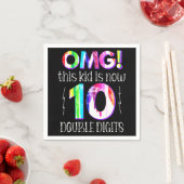 Serviette En Papier OMG! This Kid Is Now 10 Double Digits Paint Drip (En situation)