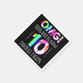 Serviette En Papier OMG! This Kid Is Now 10 Double Digits Paint Drip (Coin)