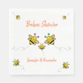 Serviette En Papier On a un bébé ! Baby shower couple (Devant)