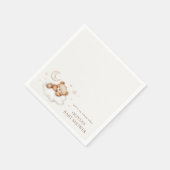 Serviette En Papier On Cloud Nine Neutral Teddy Bear Baby Shower (Coin)