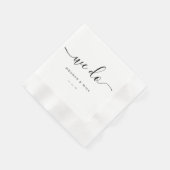 Serviette En Papier On Fait Calligraphie Rustique Mariage Réception (Coin)