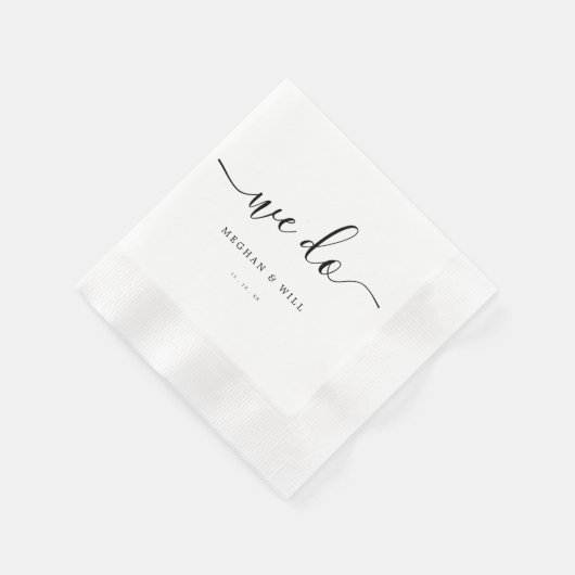 Serviette En Papier On Fait Calligraphie Rustique Mariage Réception (Coin)
