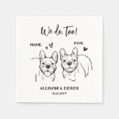 Serviette En Papier On fait trop de Chiens de taureaux français Dessin (Devant)