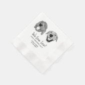 Serviette En Papier On Love, Love Custom Pet Mariage (Coin)