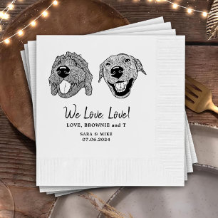 Serviette En Papier On Love, Love Custom Pet Mariage
