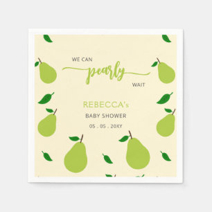 Serviette En Papier On peut attendre avant l'automne Baby shower de po